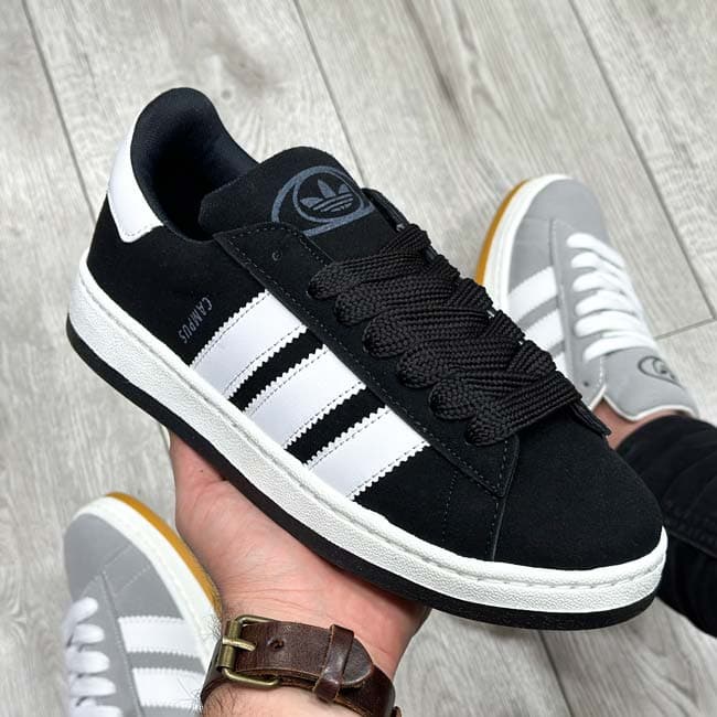کفش و کتانی مردانه مدل ADIDAS_CAMPUS آدیداس کامپوس رنگ مشکی سفید کد 57884 — تصویر ۴