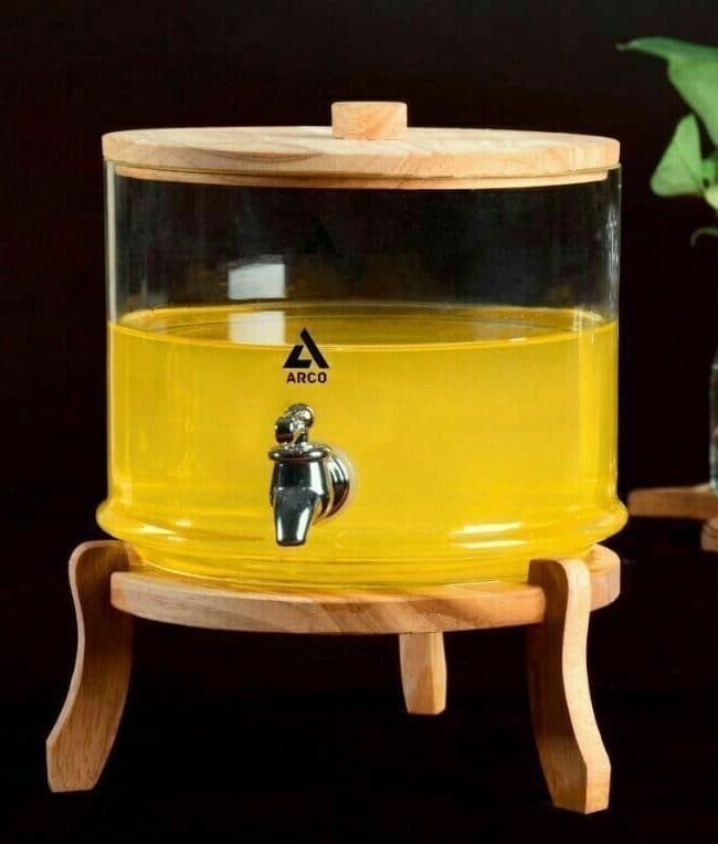 کلمن شیشه ای 1 طبقه درب چوبی شیشه ساده آرکو