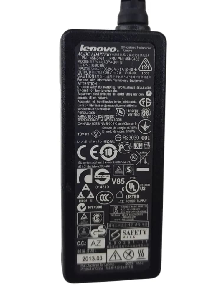 شارژر لپ تاپ لنوو 20V 2A اصل با بهترین قیمت | ولتاژین — تصویر ۳
