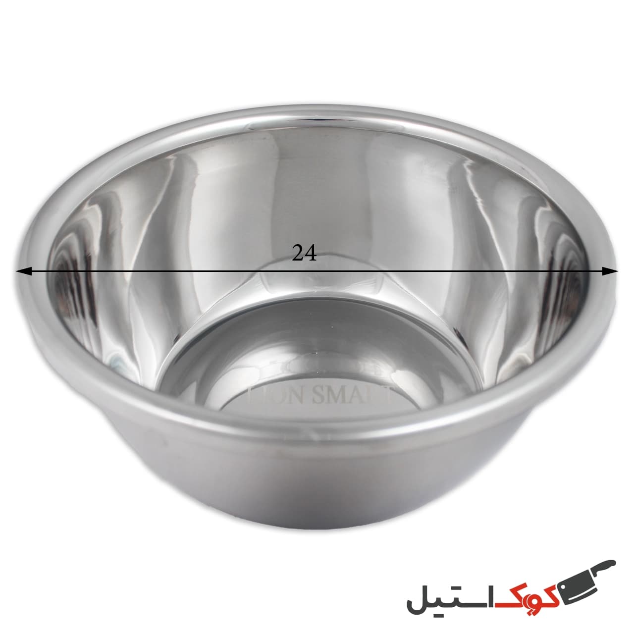 لگن استیل ورق ضخیم دهنه 24