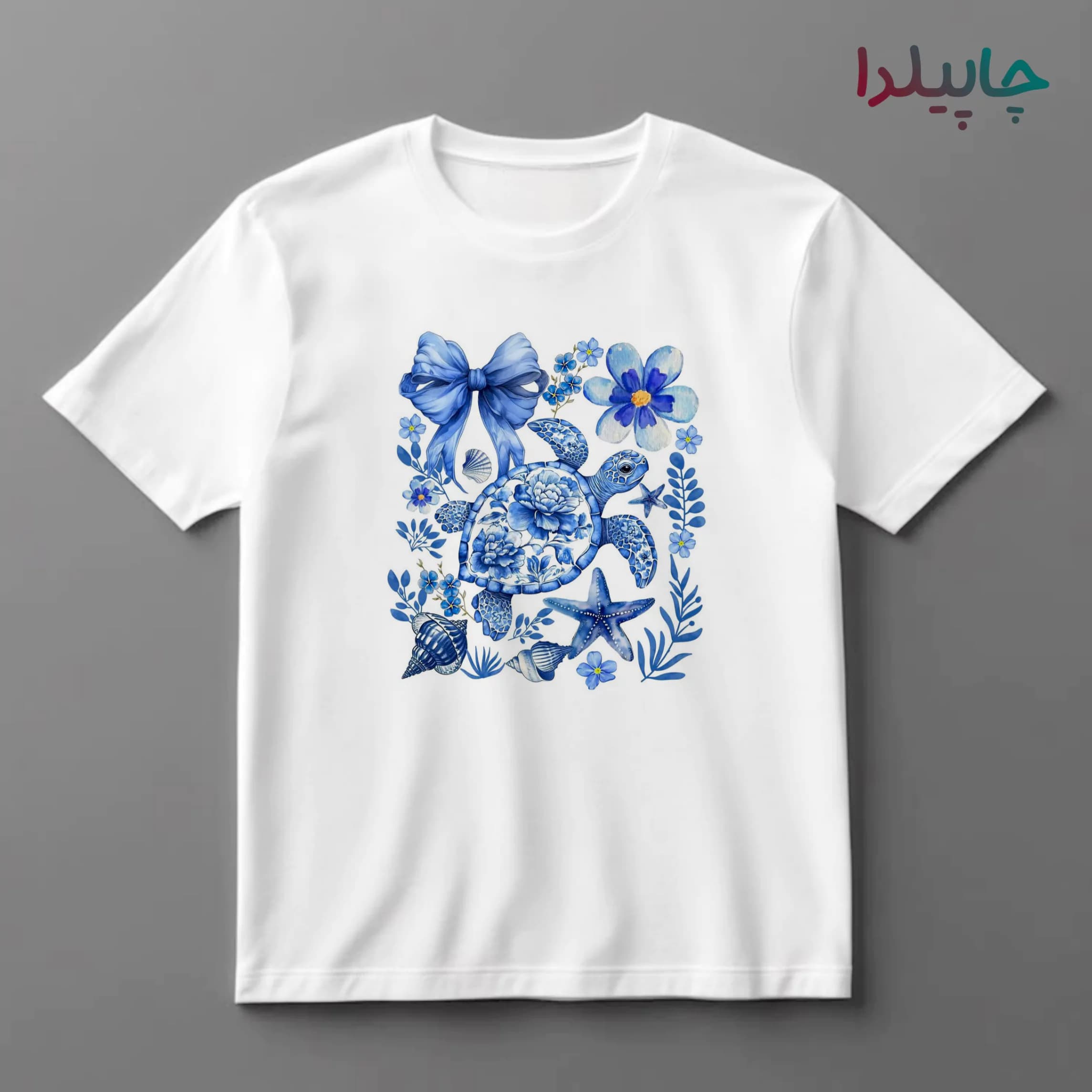 تیشرت با طرح آبی — تصویر ۲