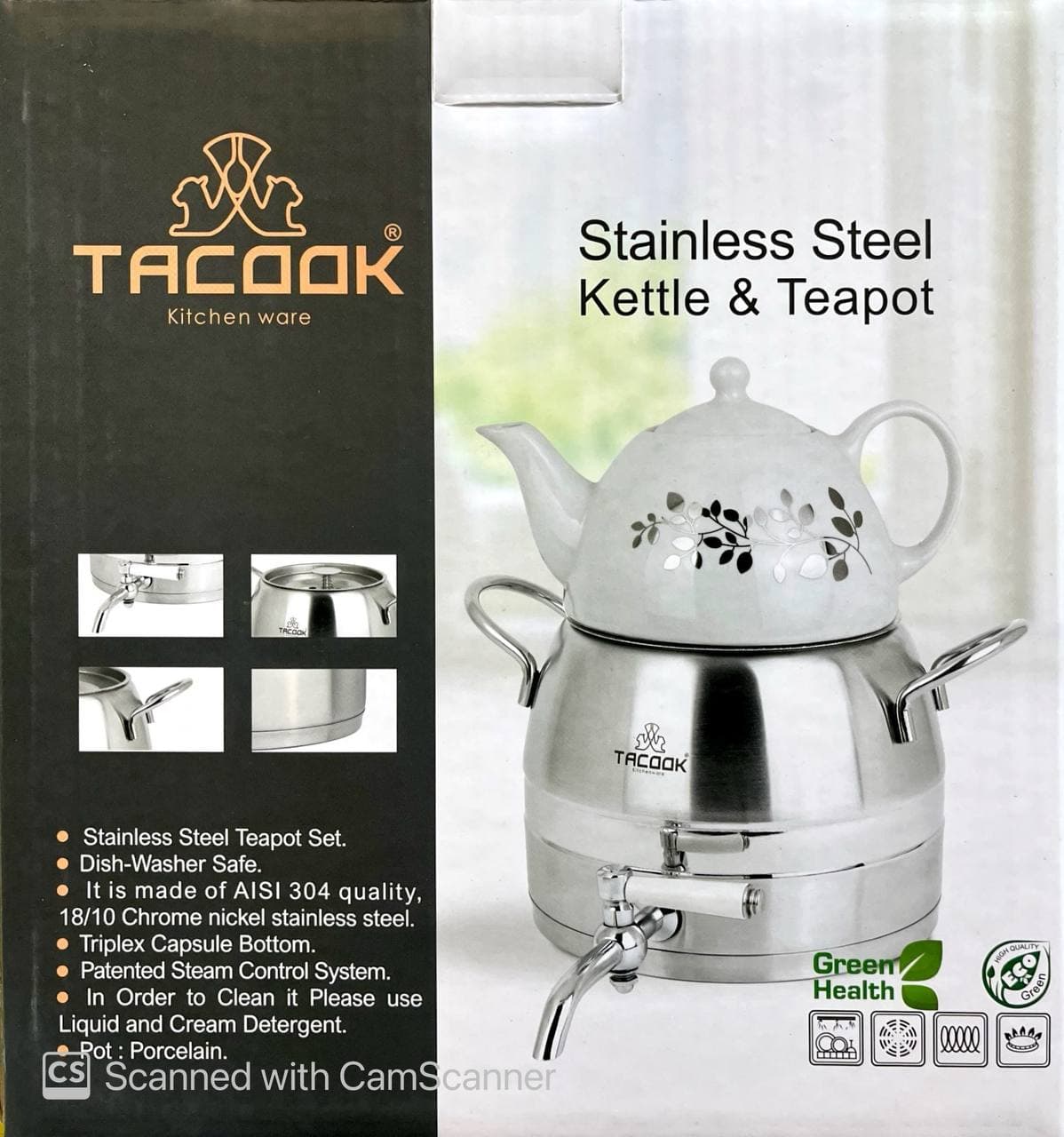 کتری و قوری 3/5 لیتر شیردار تکوک t011 TACOOK