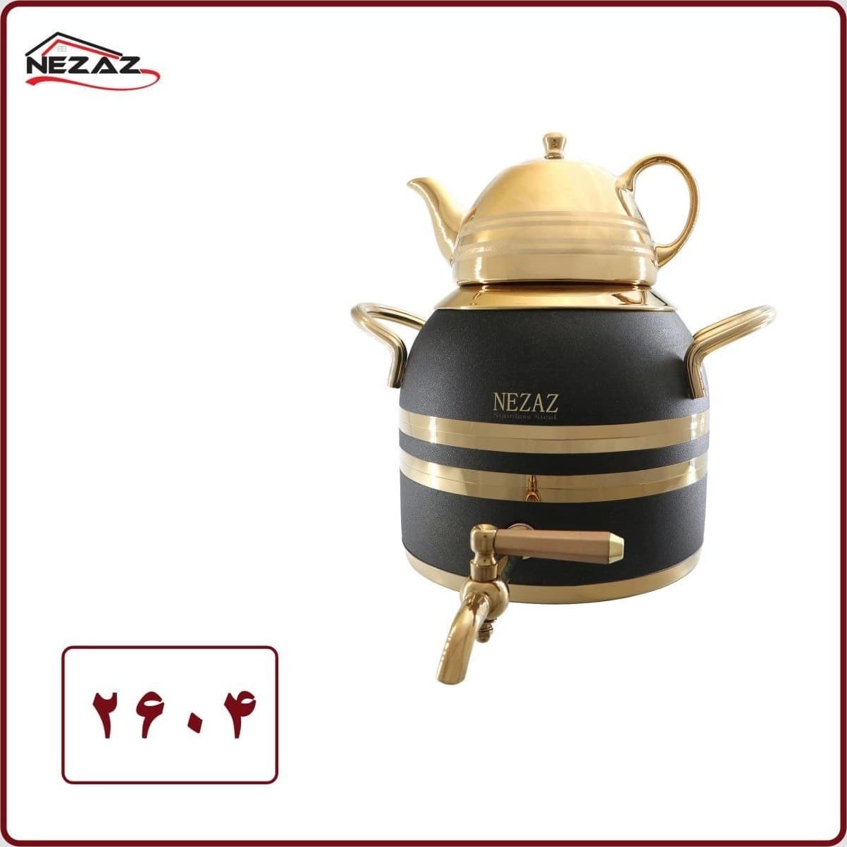 کتری و قوری 5 لیتر برند نزاز NEZAZ مدل 2604 — تصویر ۲