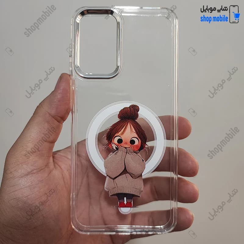 قاب گوشی سامسونگ گلکسی A13 4G/5G / A04s (کاور ژله‌ای شفاف مدل فانتزی طرح دختر ذوق زده)