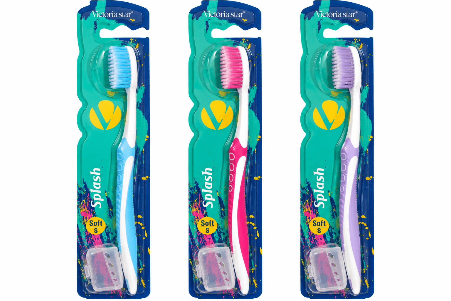 مسواک نرم ویکتوریا استار مدل Splash Soft