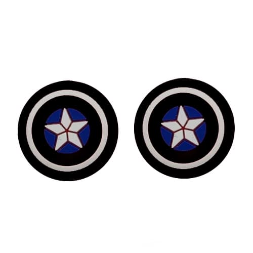 روکش آنالوگ دسته برجسته طرح Captain America Shield (دوتایی – جفتی) Black Color