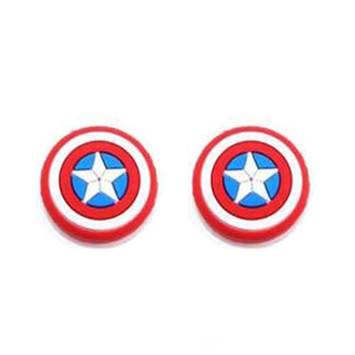 روکش آنالوگ دسته برجسته طرح Captain America Shield (دوتایی – جفتی) Red Color
