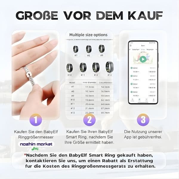 حلقه هوشمند Smart Ring مدل R11W — تصویر ۸