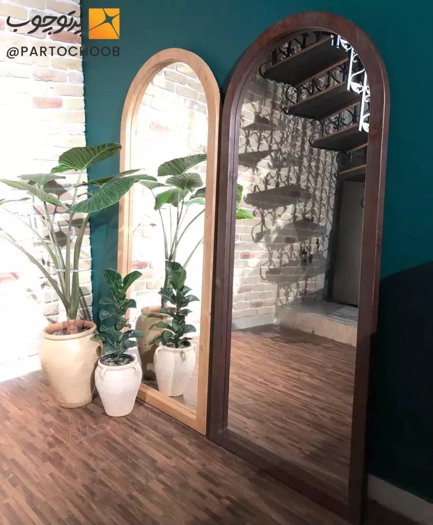 آینه قدی گنبدی چوبی — تصویر ۷