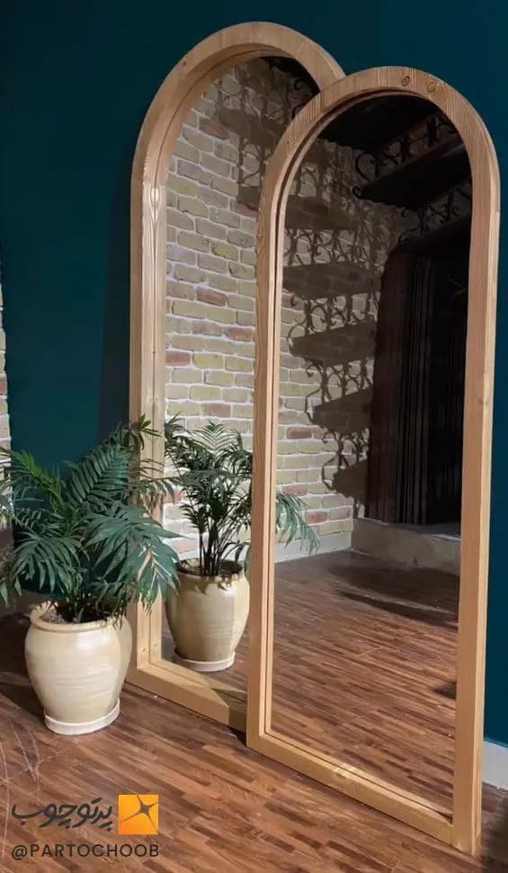 آینه قدی گنبدی چوبی — تصویر ۸