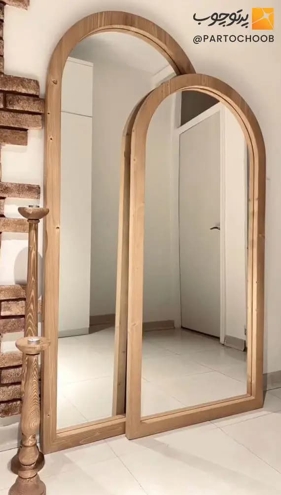 آینه قدی گنبدی چوبی — تصویر ۵
