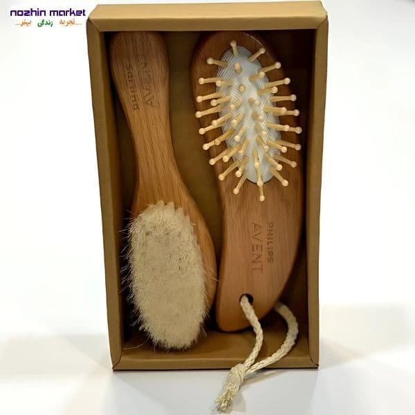شانه و برس کودک دو تیکه سر بیضی فیلیپس اونت — تصویر ۵