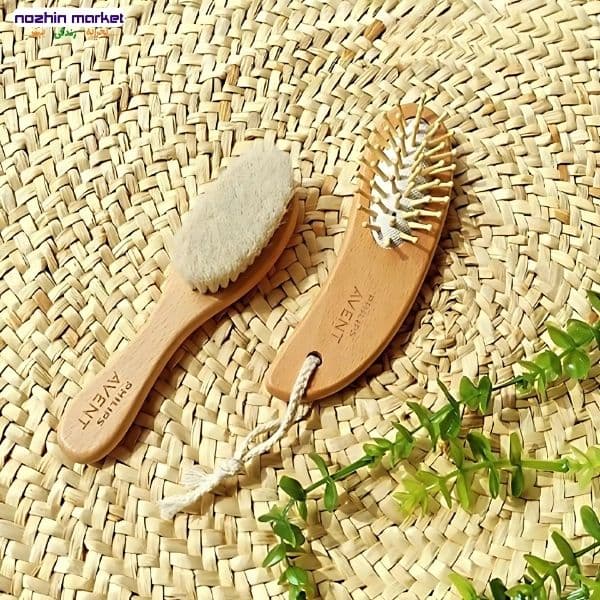 شانه و برس کودک دو تیکه سر بیضی فیلیپس اونت — تصویر ۲