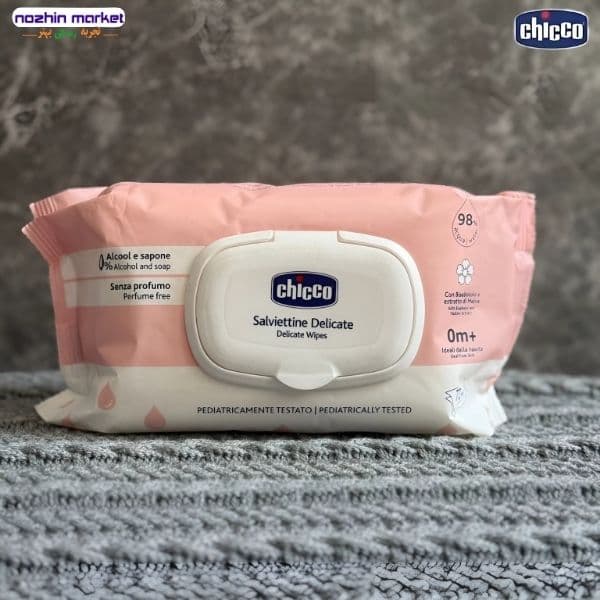 دستمال مرطوب 98% آب چیکو SoftPure [صورتی، 72 عددی] — تصویر ۵