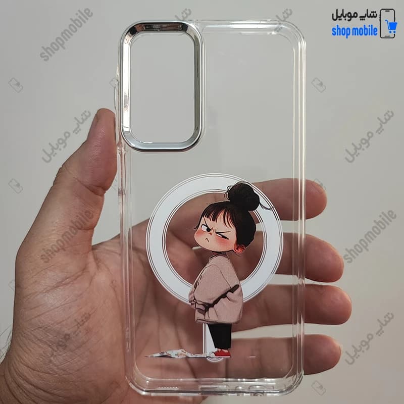 قاب گوشی سامسونگ گلکسی A13 4G/5G / A04s (کاور ژله‌ای شفاف مدل فانتزی طرح دختر عصبانی)