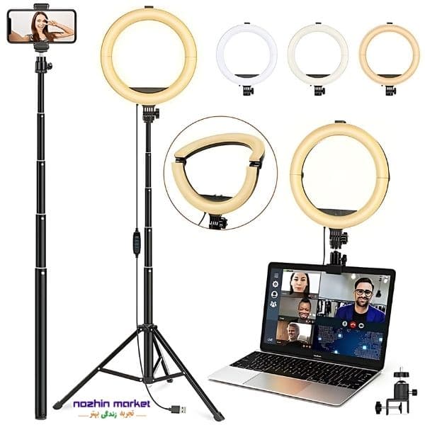 رینگ لایت حرفه ای تاشو همراه سه پایه MACTREM مدل M-A041 — تصویر ۲