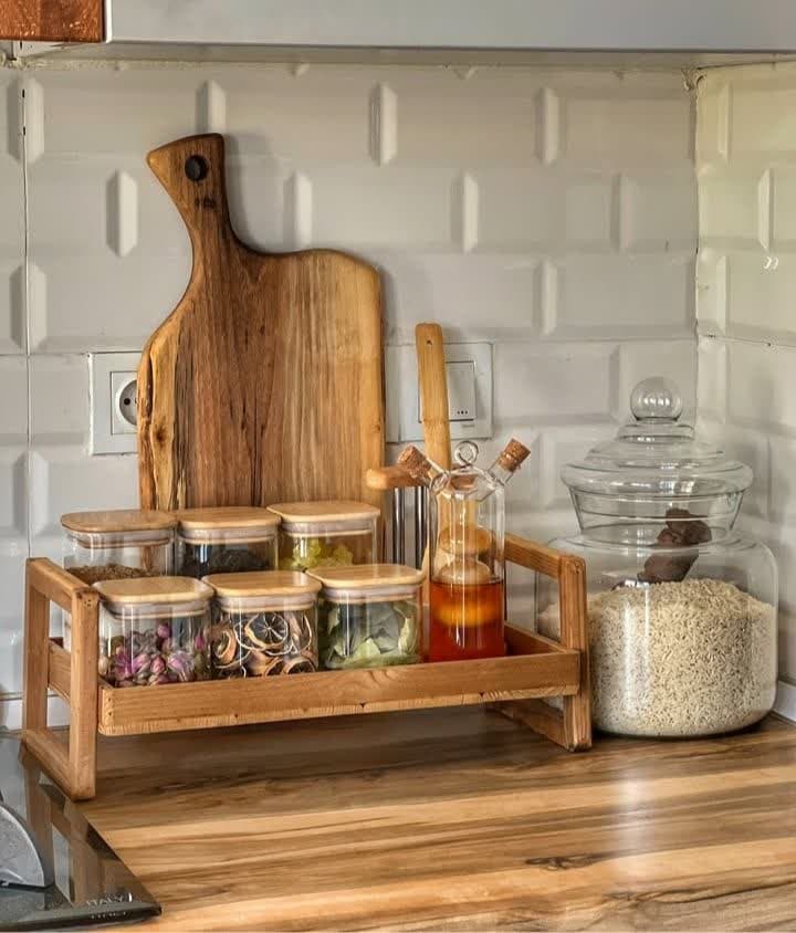 استند پاسماوری چوبی دسته دار