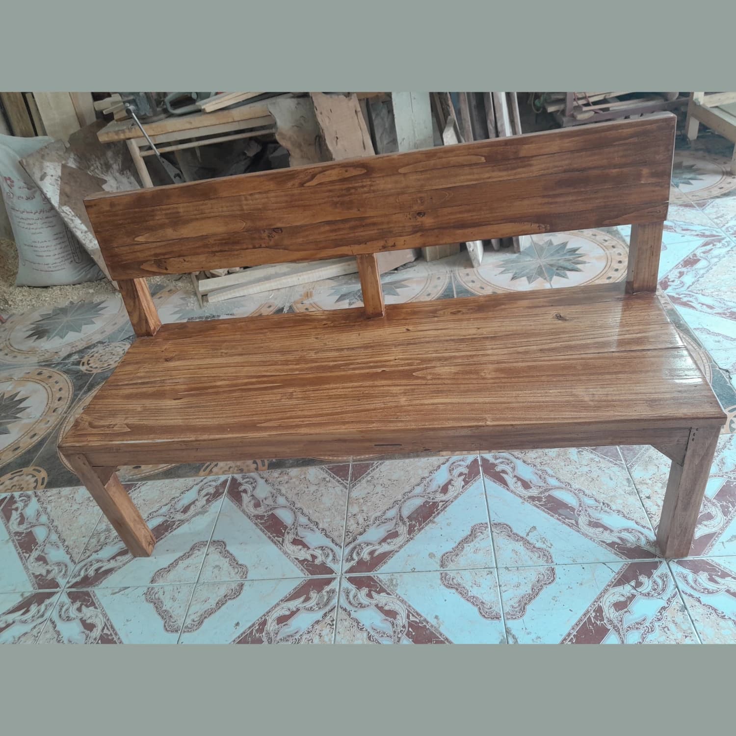 نیمکت چوبی روستیک XW-RT-022 — تصویر ۳