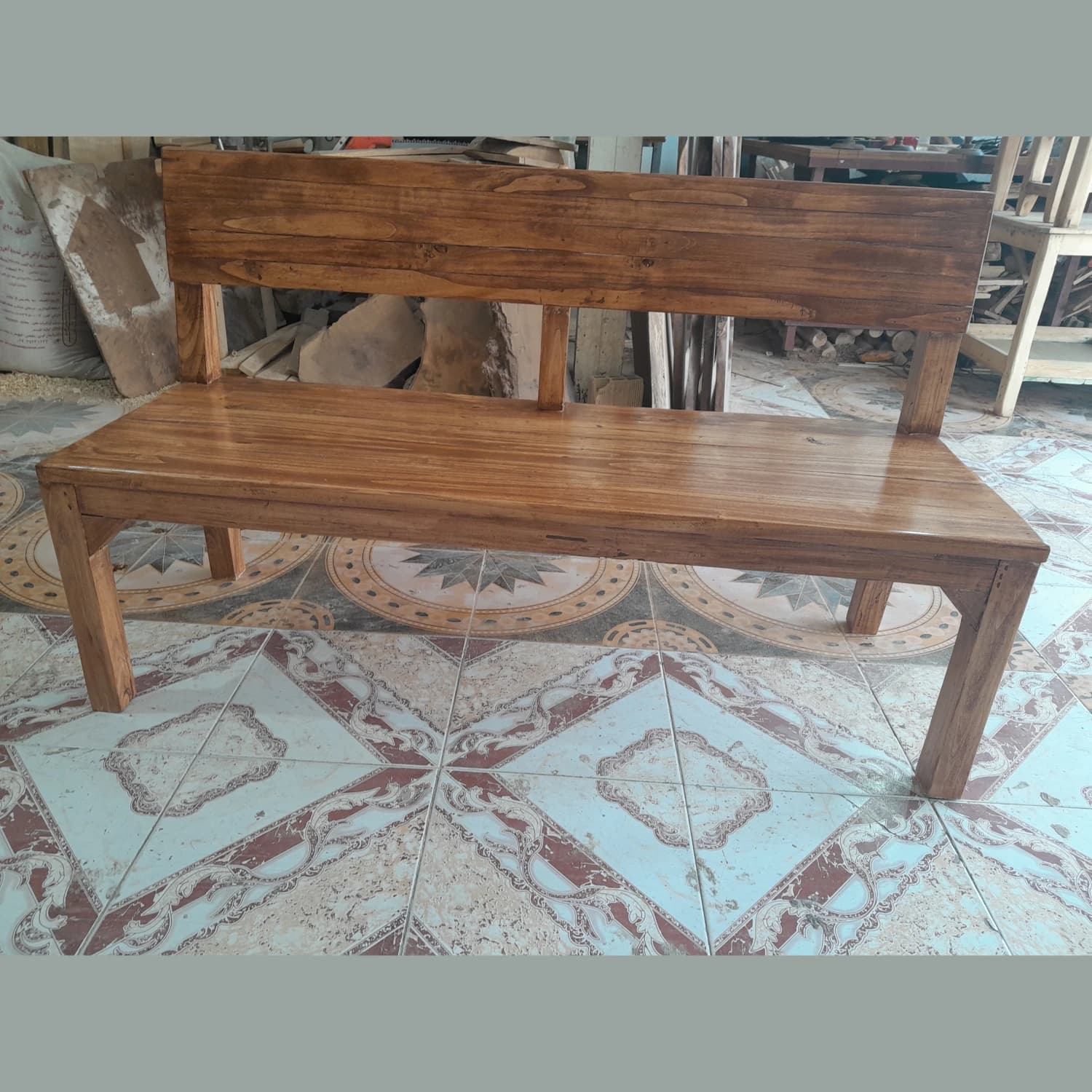 نیمکت چوبی روستیک XW-RT-022 — تصویر ۲