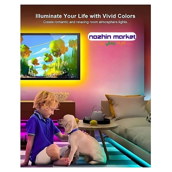 ریسه نواری اسمارت MEXLLEX RGB LED رول 15 متری — تصویر ۳