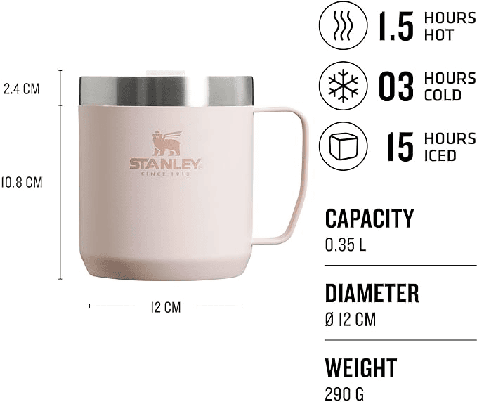 ماگ دسته دار 350 میلی لیتری استنلی سری Stanley Camp Mug — تصویر ۴