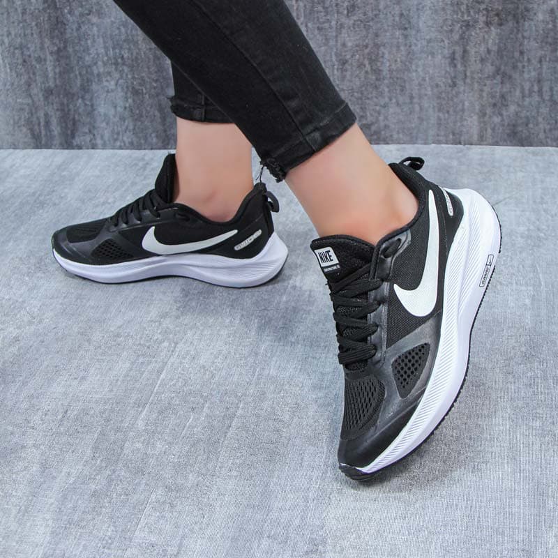 کتونی ست مردانه زنانه مدل نایک ایر زوم گاید nike air zoom guide رانینگ مشکی سفید کد 1230