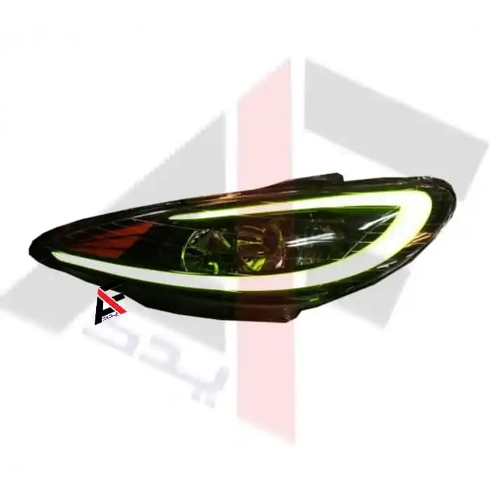 چراغ جلو 206 طرح تسلا سفید