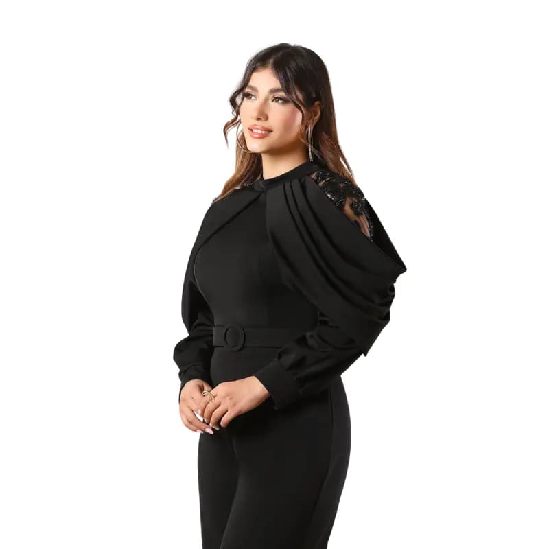 سَرهمی اورال زنانه آیماز | قواصی و پولک چمنی | کمربند دوختنی | خرید قسطی — تصویر ۳
