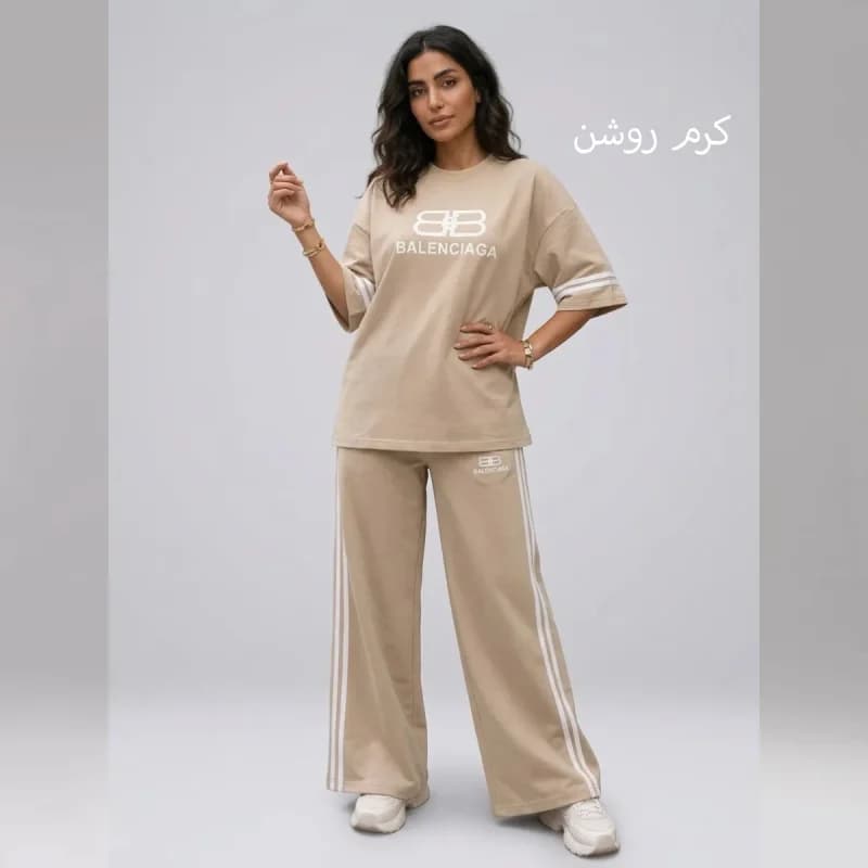 ست کاپلی Balenciega آستین سه ربع — تصویر ۶