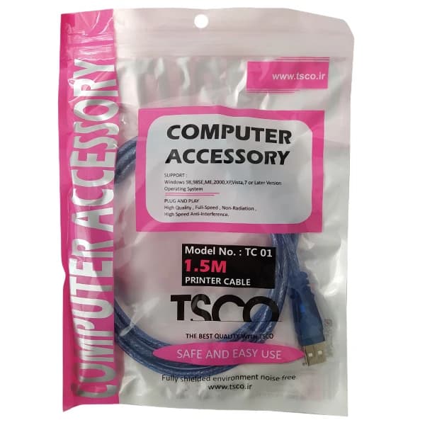 کابل پرینتر تسکو مدل TC 01 1.5M — تصویر ۳