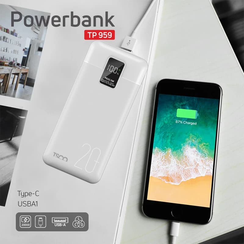 پاوربانک 20000 تسکو مدل TP959 — تصویر ۲