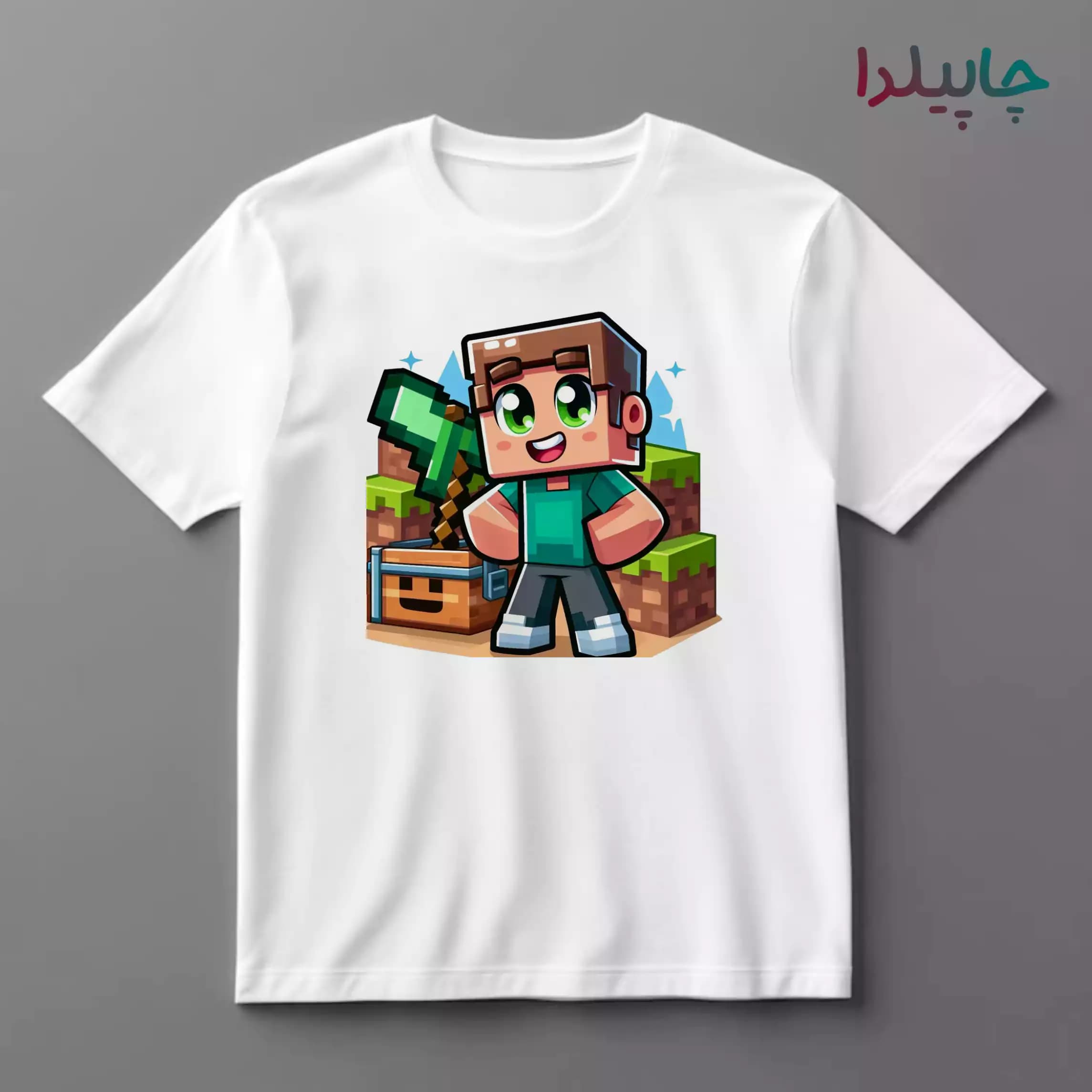 تیشرت با طرح ماینکرافت 4