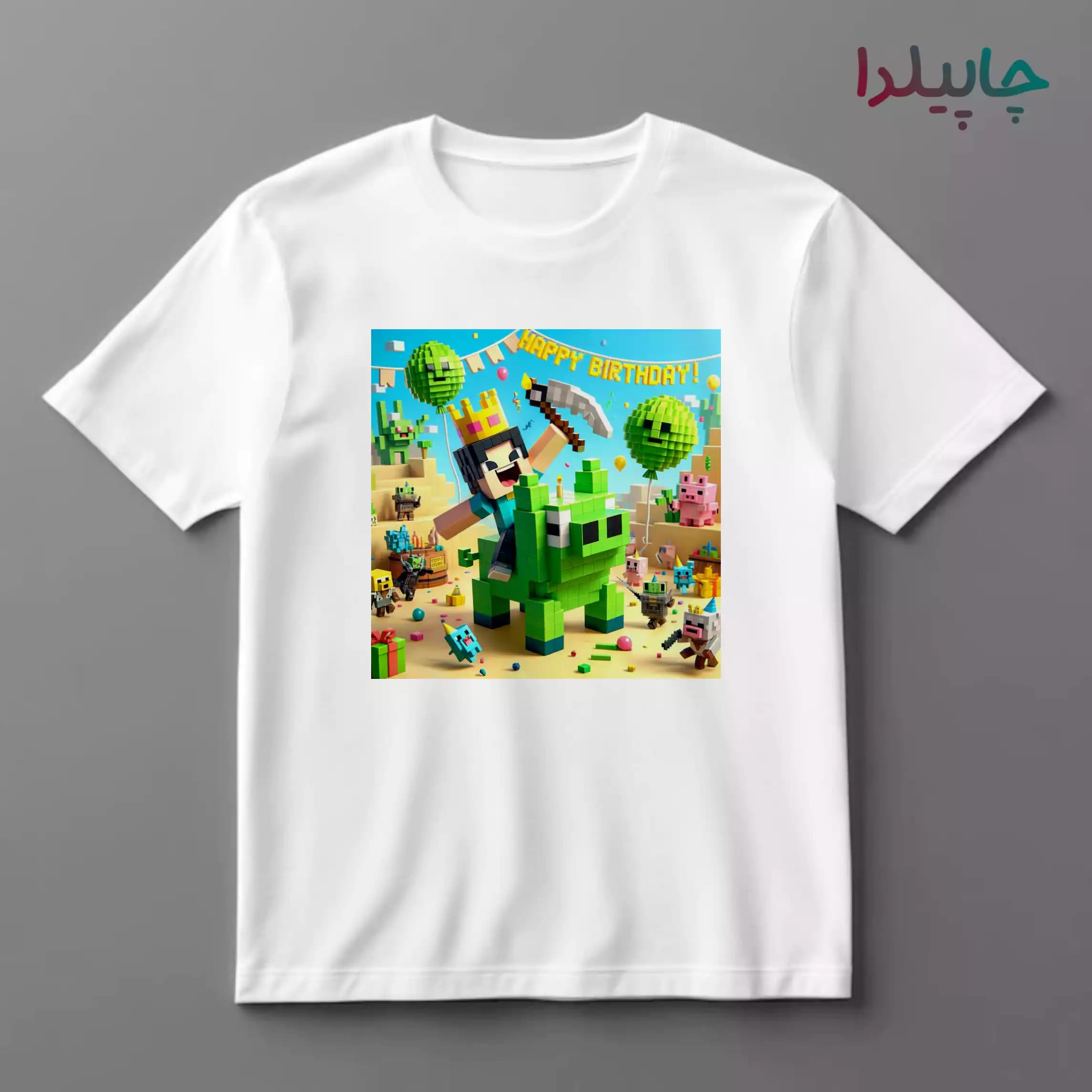 تیشرت با طرح ماینکرافت 3