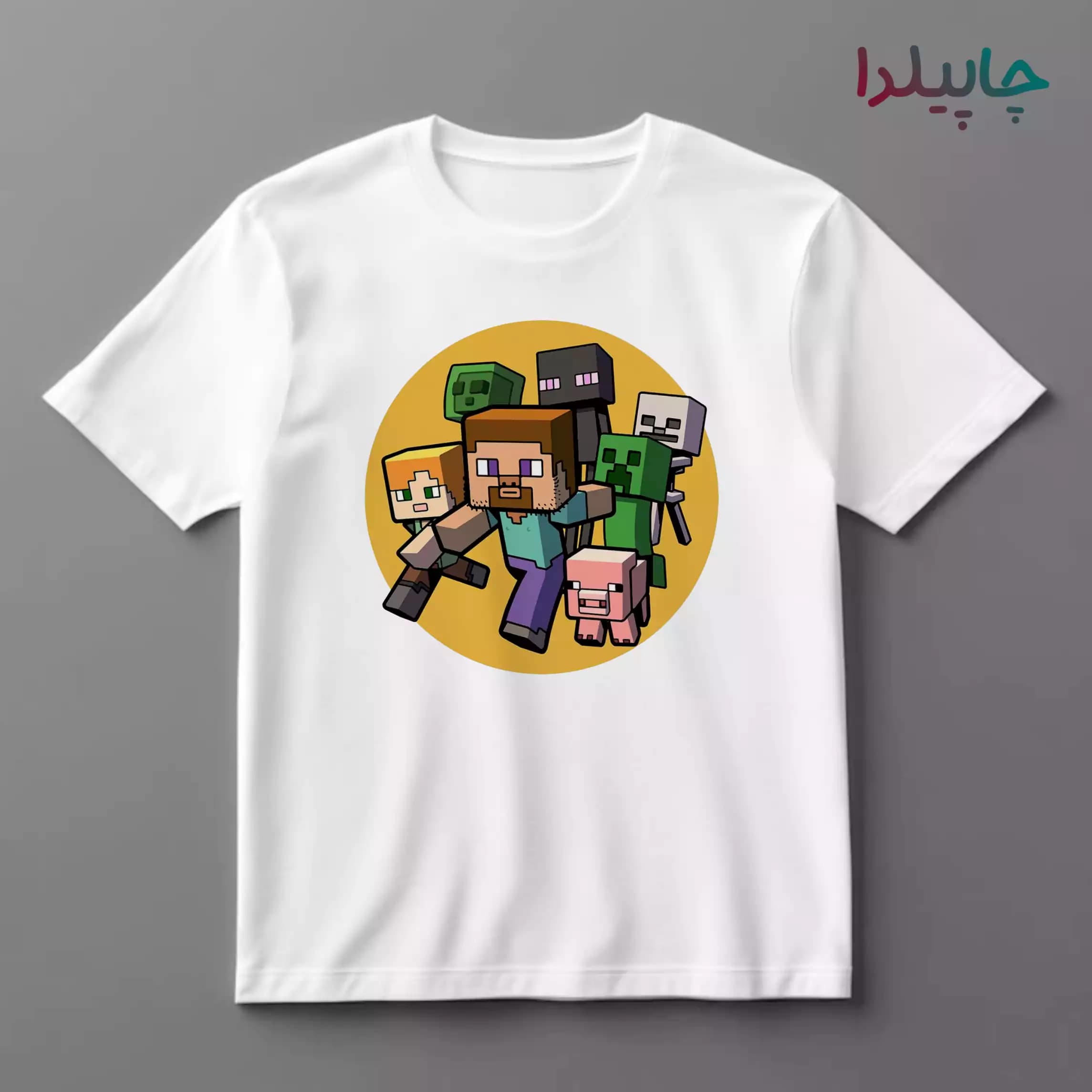 تیشرت با طرح بامزه ماینکرافت