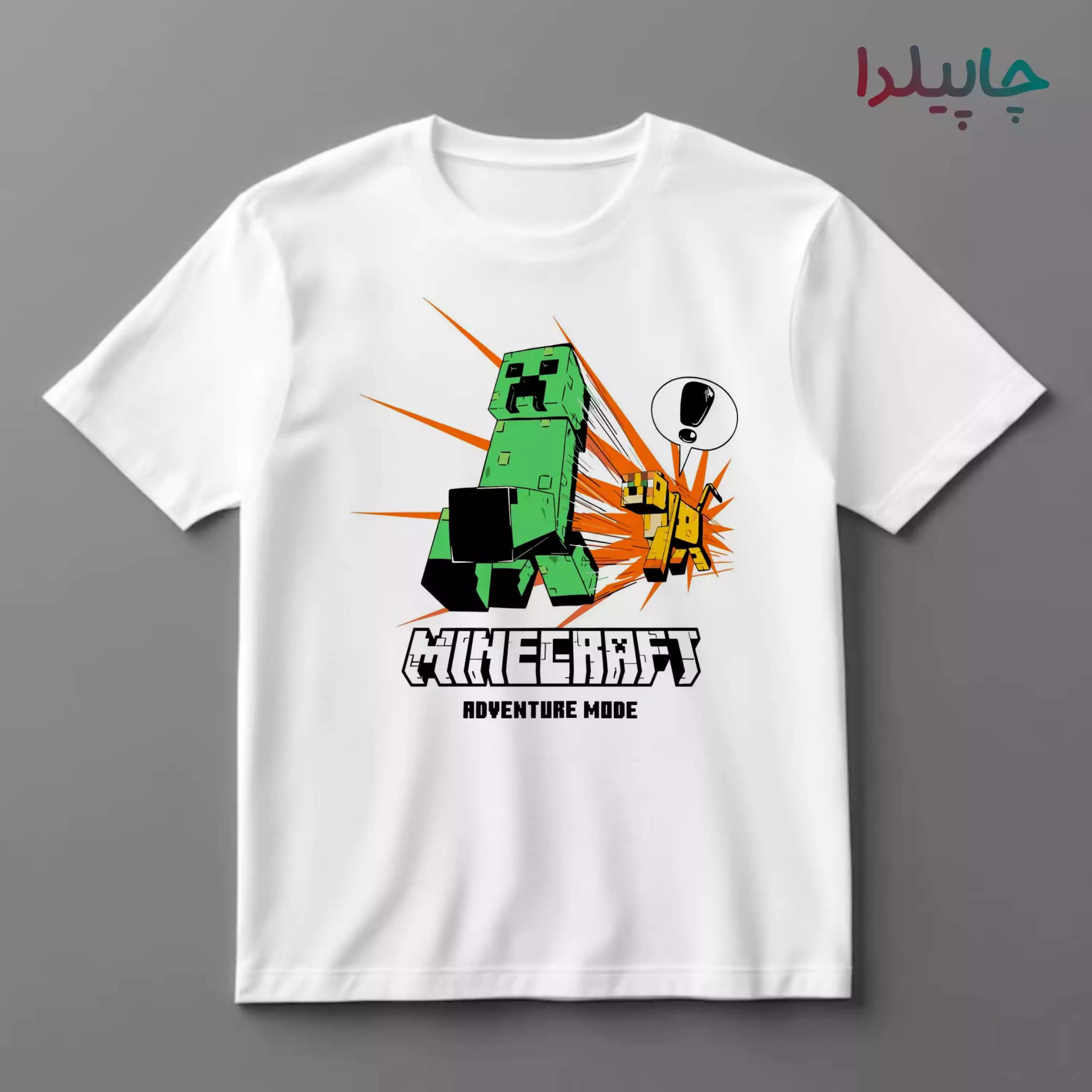 تیشرت با طرح کارتون ماینکرافت