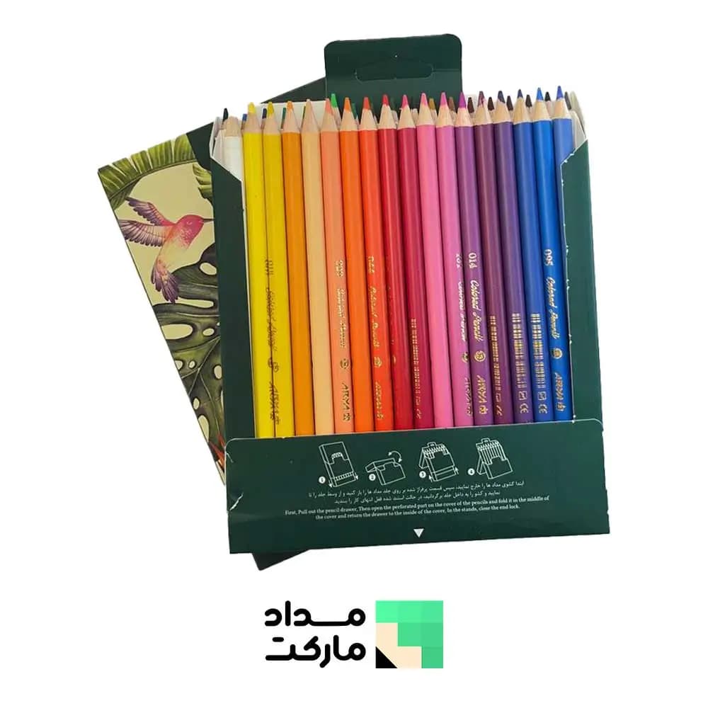 مدادرنگی آریا آرتیست 36 جعبه مقوایی — تصویر ۳