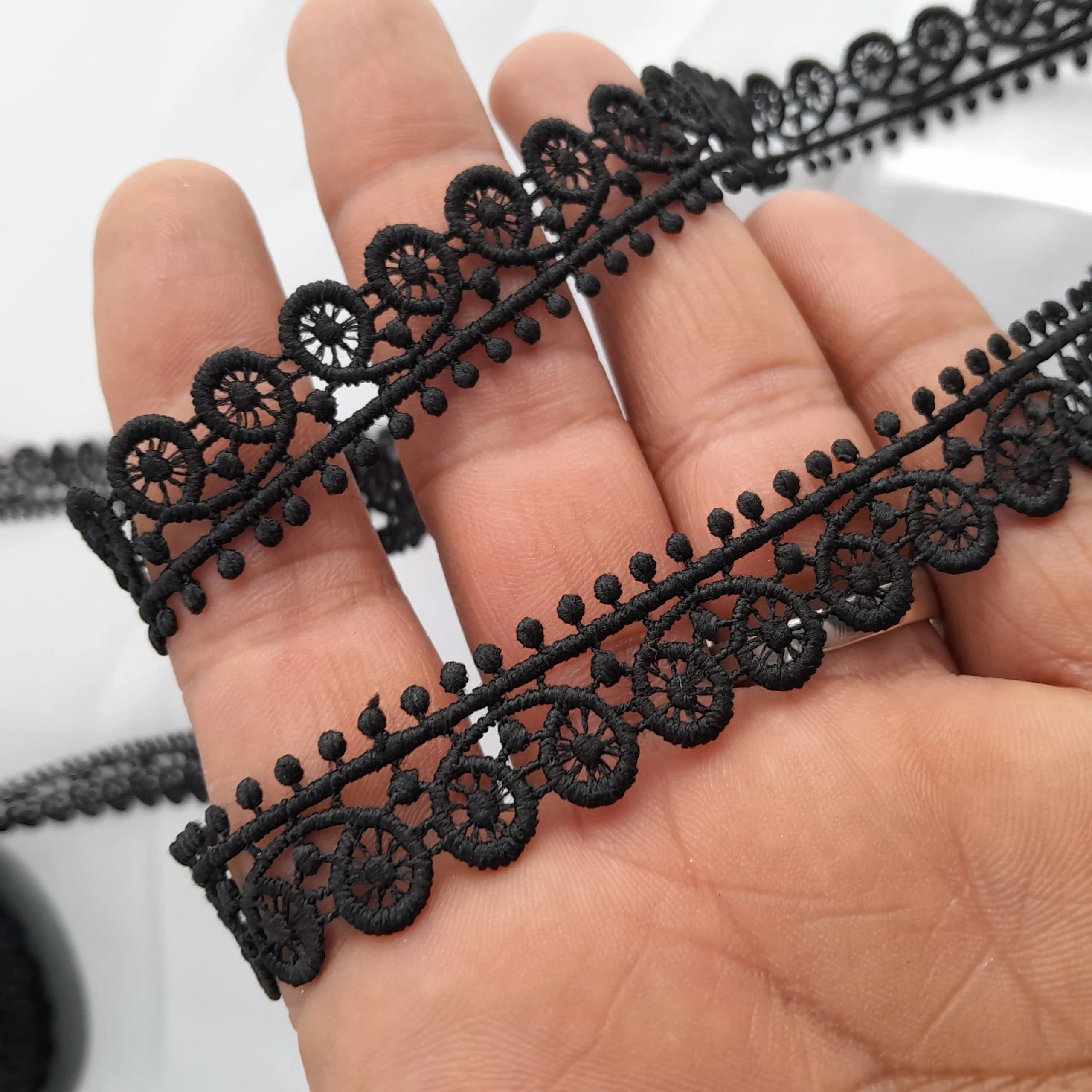 نوار گیپور مشکی 1/5 سانتی — تصویر ۲