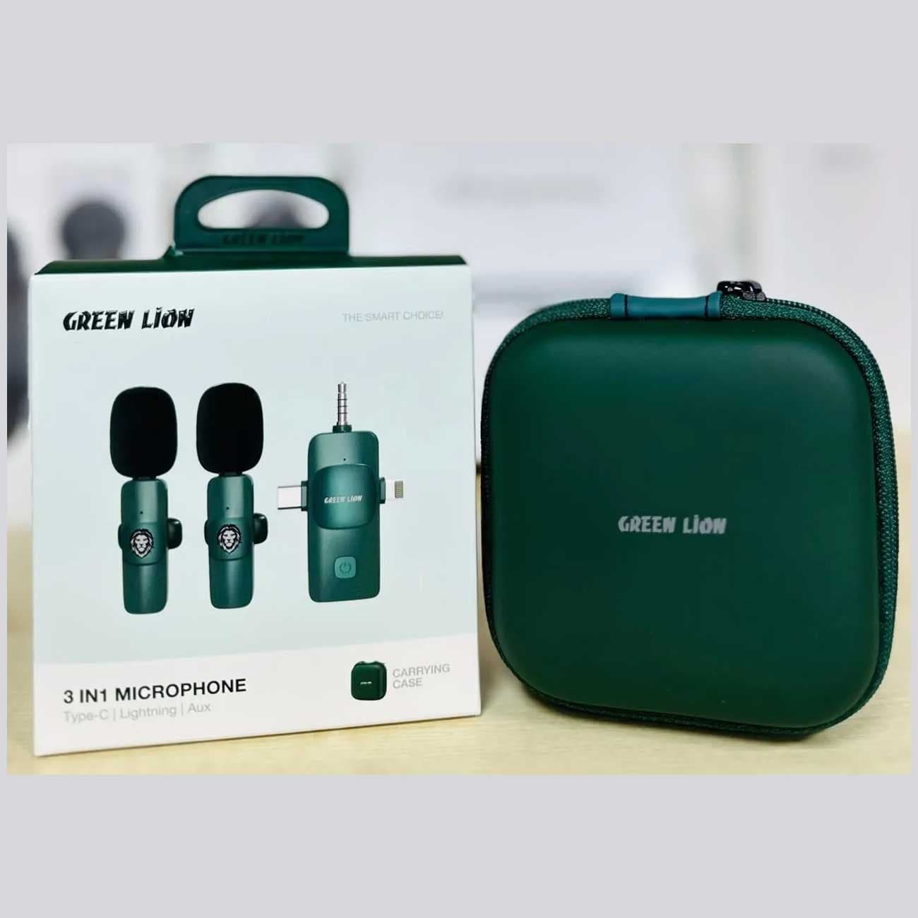 میکروفون بی سیم یقه ای اندرویدی و آیفونی گرین GN3IN1WMGN — تصویر ۶