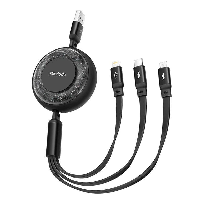 کابل تبدیل USB به لایتنینگ / MicroUSB / USB-C مک دودو مدل CA-357 طول 1.2 متر