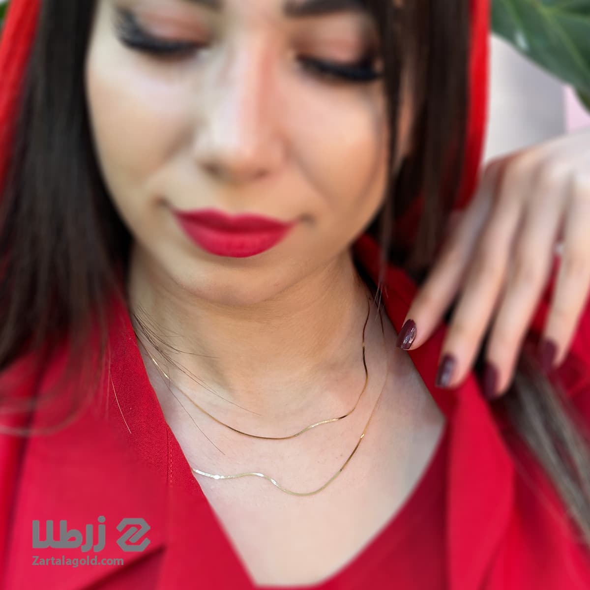 آنلاین گردنبند هرینگبون طلا — تصویر ۵