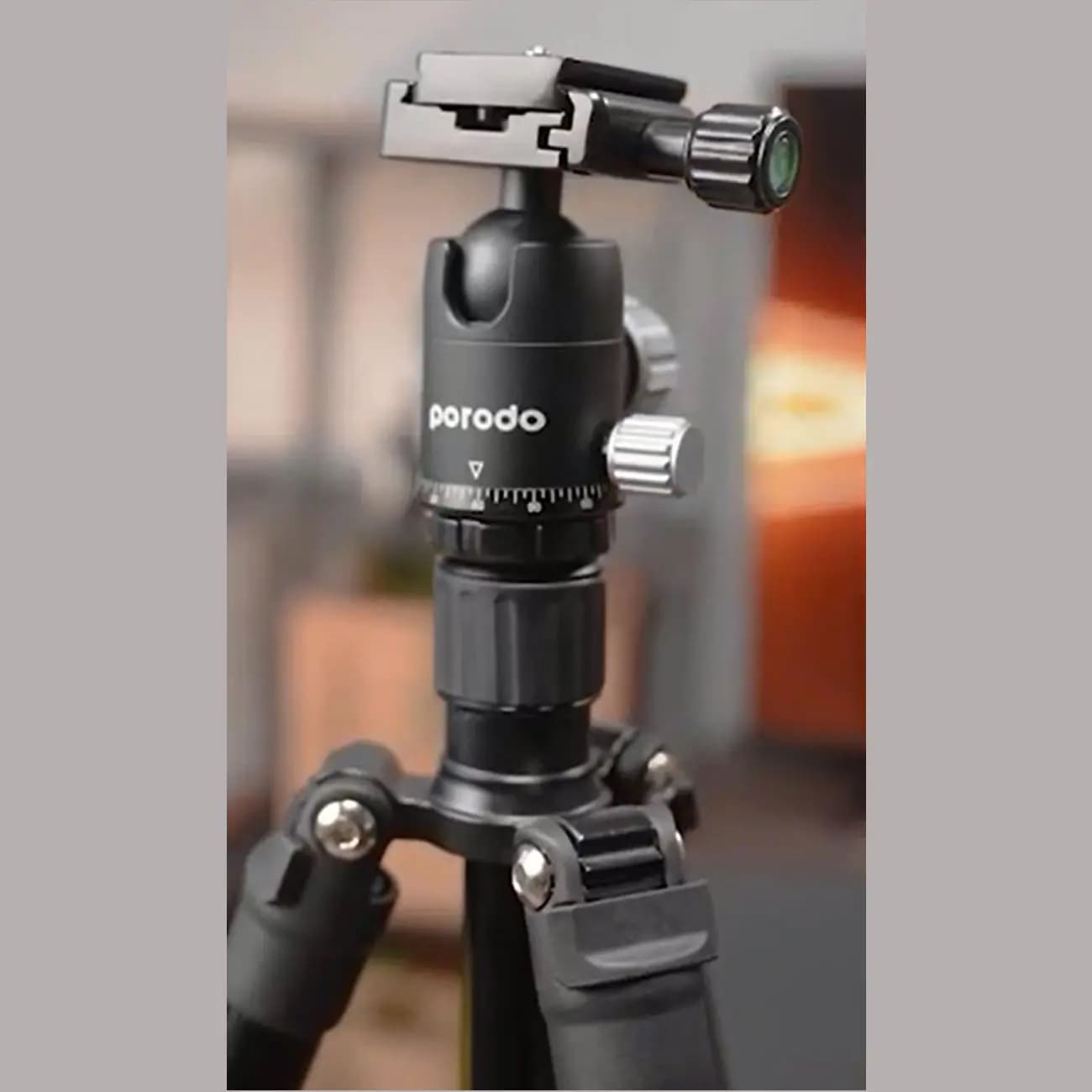 سه پایه دوربین و موبایل پرودو Professional Aluminum Tripod PD-TRPBAL-BK — تصویر ۶