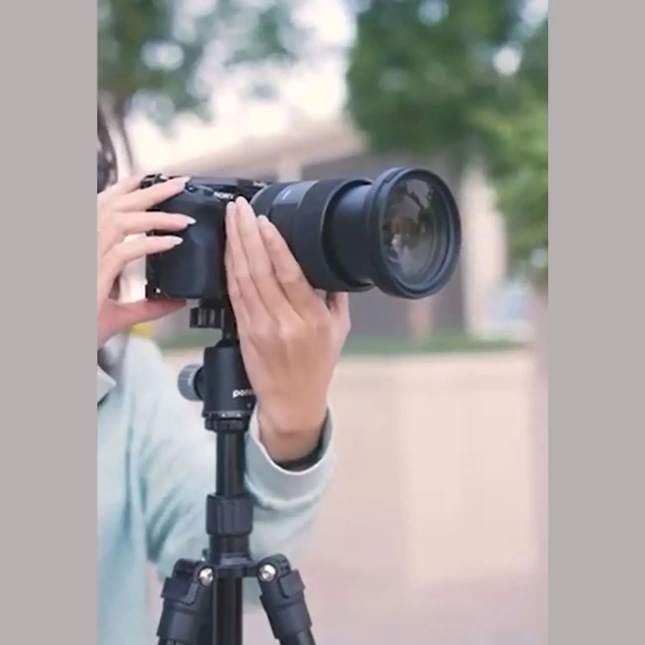 سه پایه دوربین و موبایل پرودو Professional Aluminum Tripod PD-TRPBAL-BK — تصویر ۷