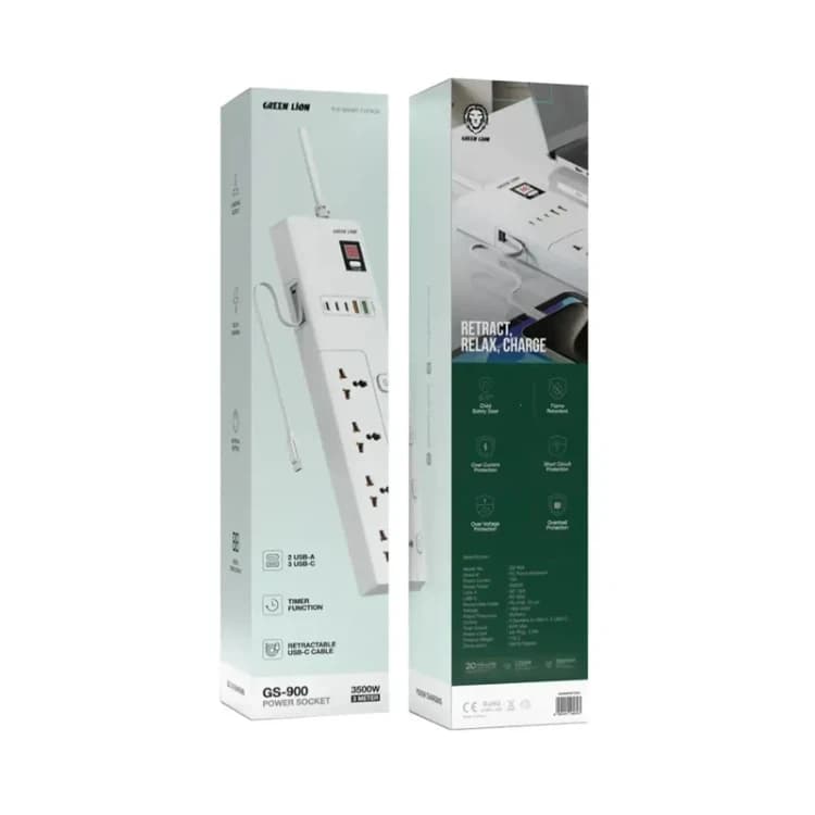 چند راهی برق گرین لاین GS-900 Power Socket توان 3500W — تصویر ۲