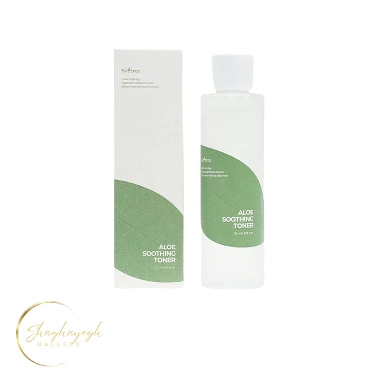 تونر ارامش بخش و ابرسان الوئه ورا ایزنتری ۲۰۰ میل Isntree Aloe Soothing Toner 200ml