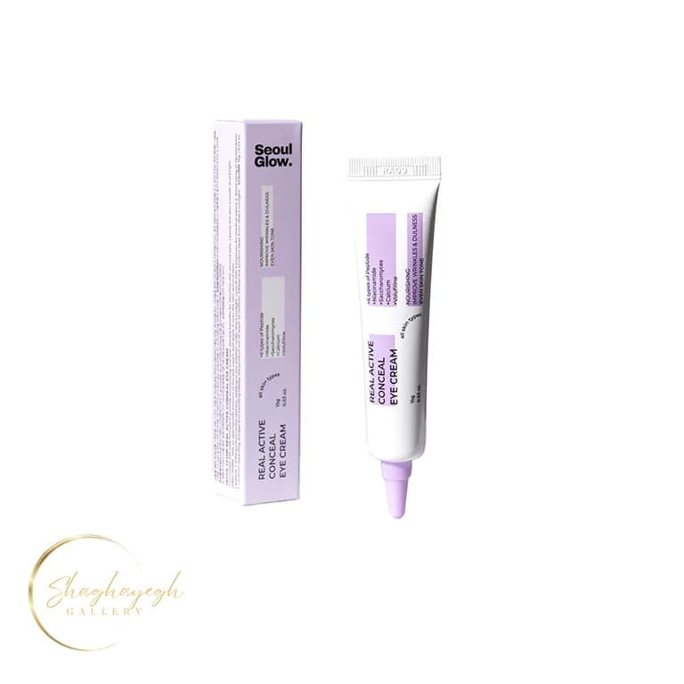 کرم دور چشم پوشاننده و ضد چروک سئول گلو ریل اکتیو حجم 15 گرم Seoul Glow Real Active Conceal Eye Cream 15g