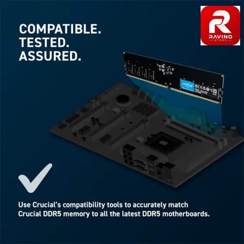 رم دسکتاپ کروشیال DDR5 تک کاناله 16 گیگابایت فرکانس 5600 مگاهرتز — تصویر ۳