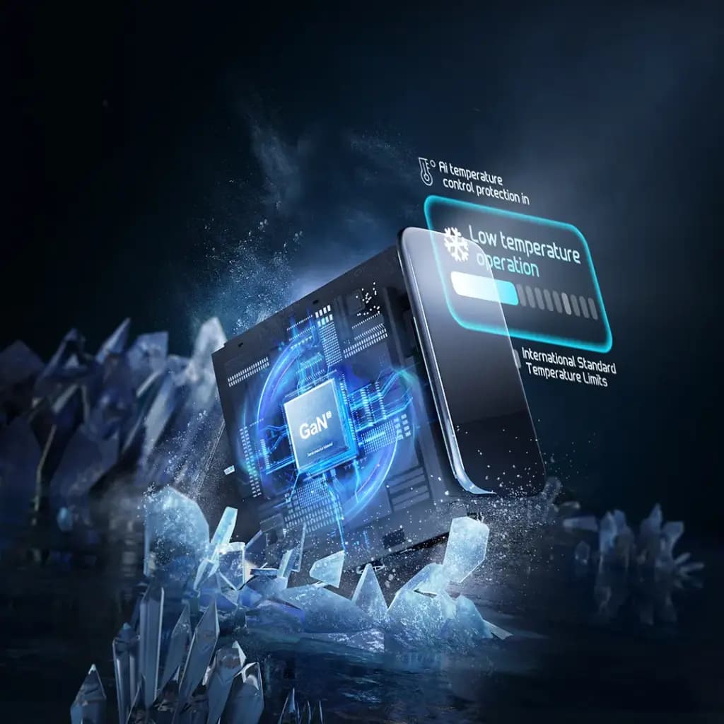 شارژر دیواری پاورولوژی مدل PWGAN140W توان ۱۴۰ وات — تصویر ۴