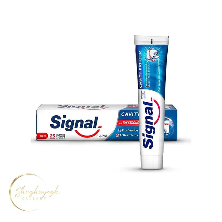 خمیر دندان ضد پوسیدگی و تقویت مینای دندان سیگنال Cavity Fighter ۷۵ میل Signal Cavity Fighter Toothpaste 75ml