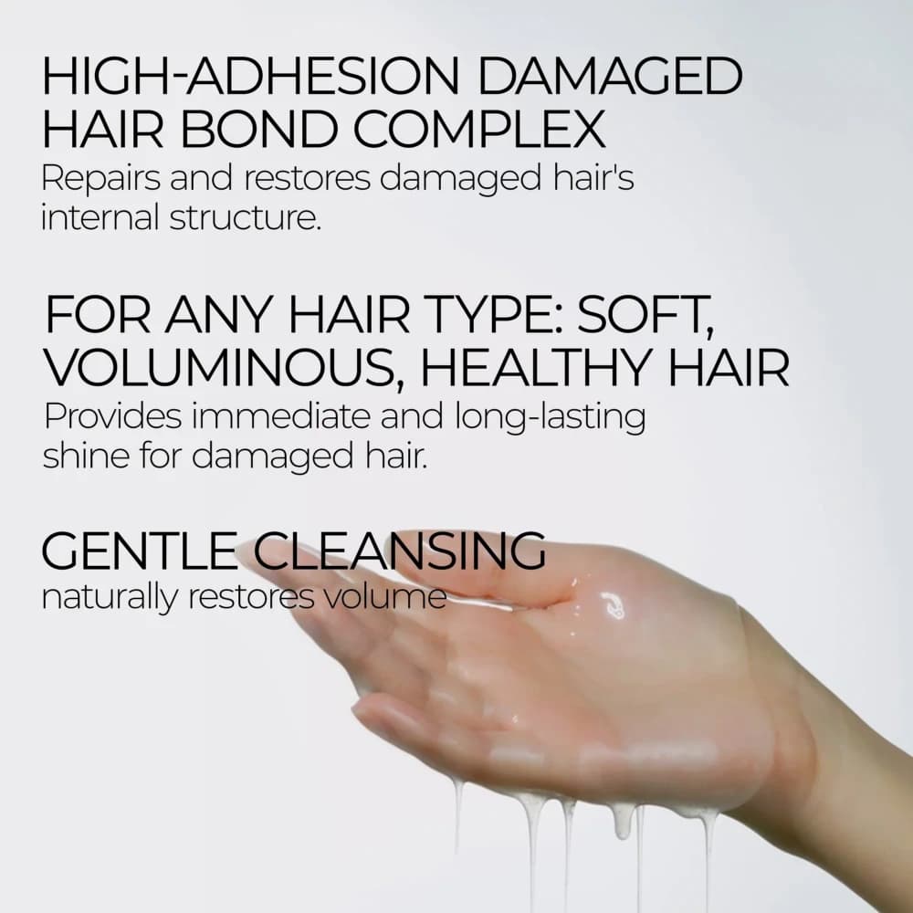 شامپو ترمیم کننده پیوند پروتئین مو دکتر ملاکسین بوندکس کلینیک ۴۰۰ میل Dr Melaxin Bondex Protein Bonding Remodeling Shampoo 400ml — تصویر ۷