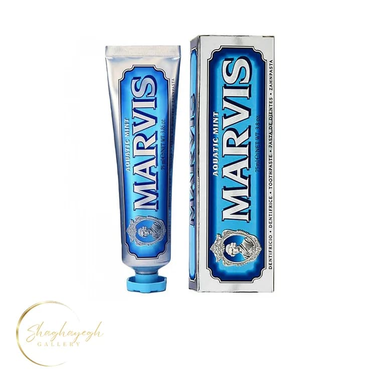 خمیر دندان خوشبو کننده و خنک کننده مارویس آکوآتیک مینت 75 میل Marvis Aquatic Mint Toothpaste 75ml